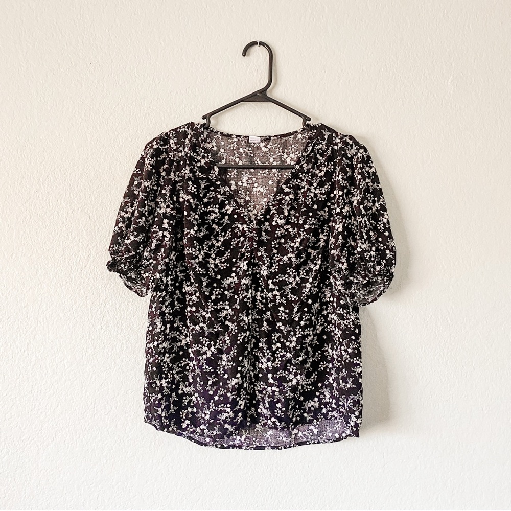 Old Navy Black Floral Top
